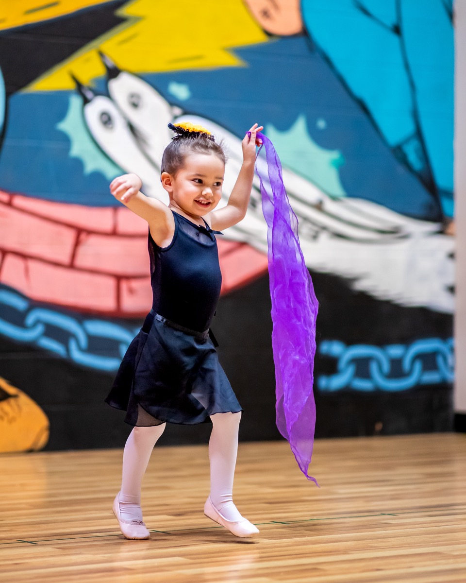 Young dancer exploring creative movement at The Studance Lab
